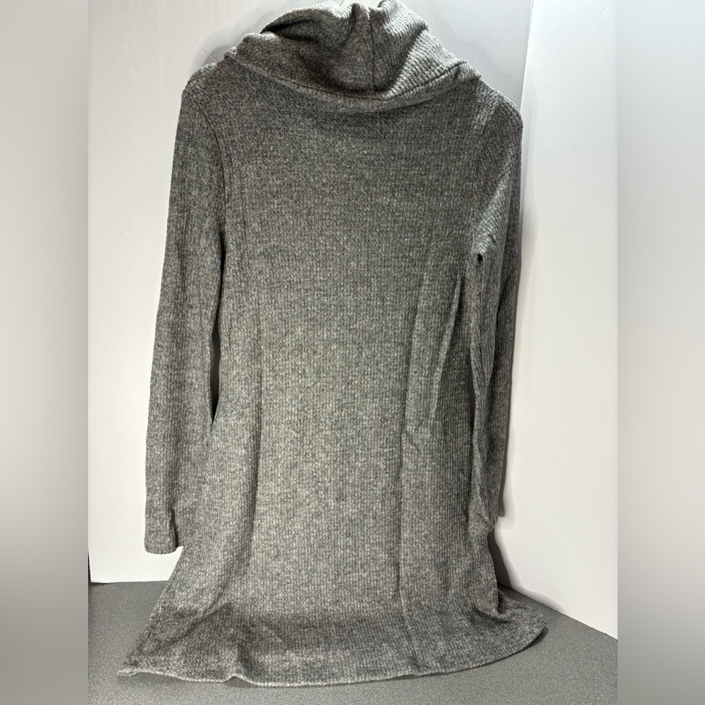 Lulus mini sweater dress. Long sleeves cowl neck. Heather grey. Sweet fo…